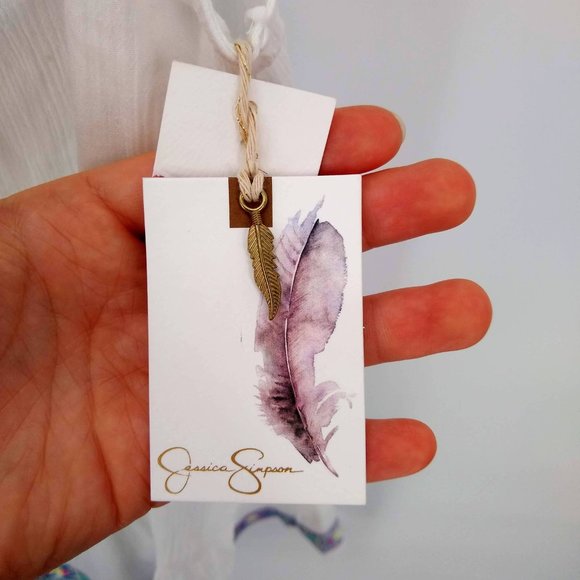 JESSICA SIMPSON nwt Embroidered Boho Tank Tunic M - Picture 5 of 11